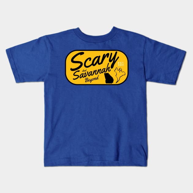 Scary Savannah and Beyond Alternate Shield Logo Kids T-Shirt by Scary Savannah and Beyond